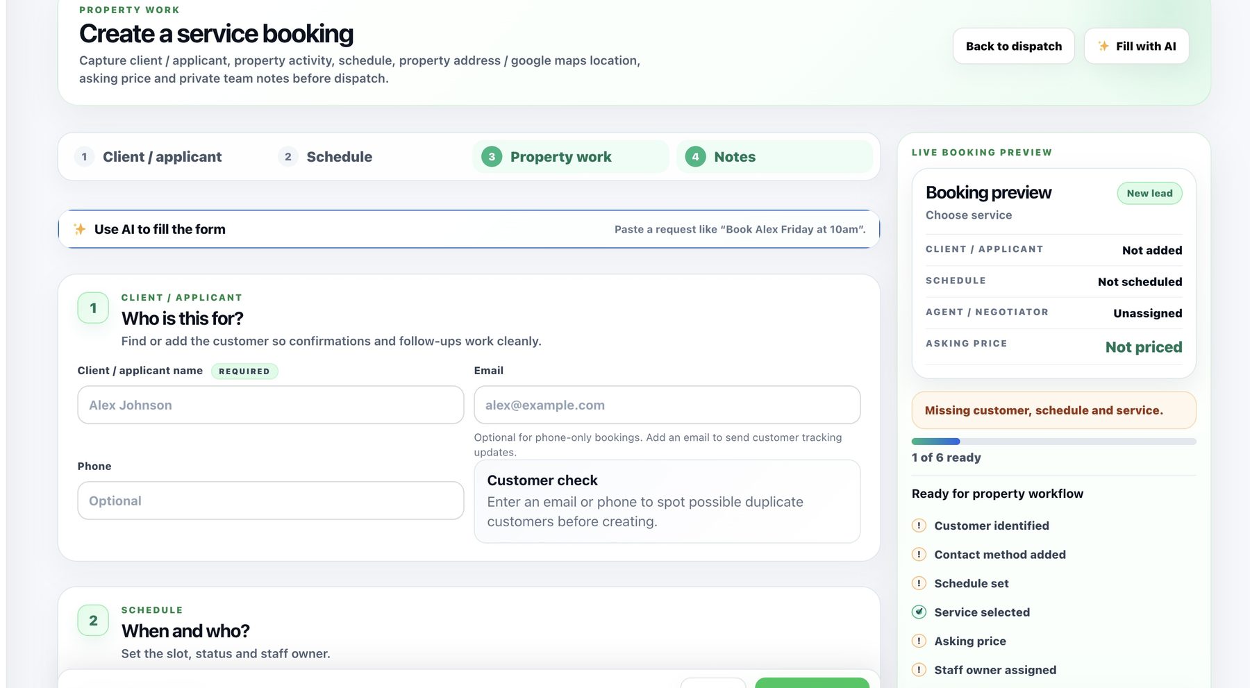 FlowOps booking capture