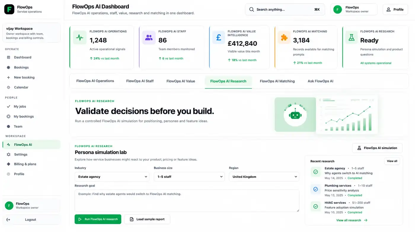 FlowOps AI Dashboard